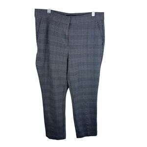 Banana Republic Black White Houndstooth Cropped High Rise Trousers Office Wear 8